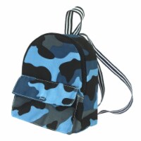Sophia's Camouflage Nylon Backpack for 18  Dolls, Blue