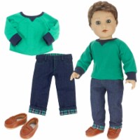 Sophia's Doll Shirt Jeans and Penny Loafers Set