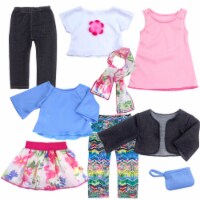 Sophia's 9 Piece Spring Wardrobe Mix and Match Set for 18  Dolls