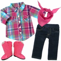 Sophia's Doll Blouse, Jeggings, Bandana, and Boots for 18  Dolls