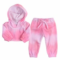 Sophia's Casual Tie Dye Hoodie and Sweatpants for 18  Dolls, Pink
