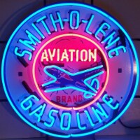 Neonetics Home Indoor Pub Restaurant Hotel Room Decorative Smith-O-Lene Gasoline Neon Sign