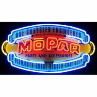 Neonetics Home Indoor Pub Restaurant Hotel Room Decorative Mopar Vintage Shield Neon Sign