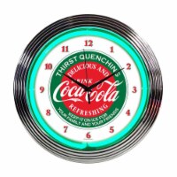 Neonetics Home Indoor Restaurant Kitchen Decorative Coca-Cola Evergreen Neon Wall Clock