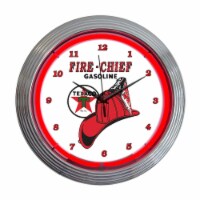 Neonetics Home Indoor Restaurant Kitchen Decorative Texaco Fire Chief Neon Wall Clock