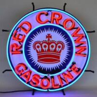 Neonetics Home DÃ¯Â¿Â½cor Red Crown Gasoline Neon Sign With Backing