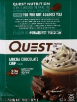 Quest Mocha Chocolate Chip Protein Bars 12 Count Perspective: Main