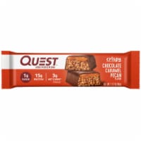 Quest Crispy Chocolate Caramel Pecan Flavor Protein Bar Perspective: Main