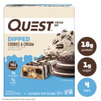 Quest Dipped Cookies & Cream Protein Bars Perspective: Main