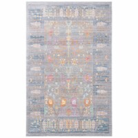 Safavieh VAL108C-5 Valencia Power Loomed Rectangle Rug, Grey & Multi Color - 5 x 8 ft.