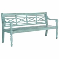 SAFAVIEH Outdoor Collection Karoo Bench Beach House Blue