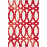 SAFAVIEH Dip Dye DDY675C Handmade Ivory / Red Rug 4' x 6'