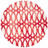 SAFAVIEH Dip Dye DDY675C Handmade Ivory / Red Rug 7' round