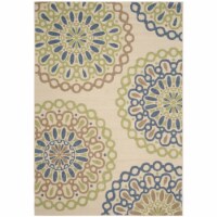 Safavieh VERB092D Veranda Cream / Blue blue / ivory 7' x 10' rectangle
