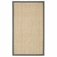Safavieh NF114Q-3 Natural Fiber Small Rectangle Rugs, Natural & Dark Grey - 3 x 5 ft.
