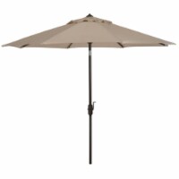 SAFAVIEH Outdoor Collection Ortega 9-Foot Tilt Crank Umbrella Beige