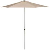 SAFAVIEH Outdoor Collection Hurst 9-Foot Easy Glide Market Umbrella Beige
