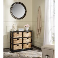 SAFAVIEH Keenan 6 Wicker Basket Storage Chest Distressed Black