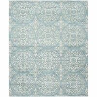 Safavieh VAL214G-8 Valencia Power Loomed Rectangle Rug- Alpine - Cream- 8 x 10 ft.