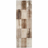 SAFAVIEH Studio Leather STL168A Beige / Brown Rug 2' 3 x 7'