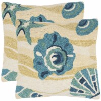 SAFAVIEH Beyond The Sea Pillow Set of 2 Beach Yellow