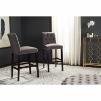 SAFAVIEH Norah Bar Stool Set of 2 Dark Taupe