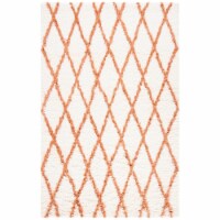 Safavieh KNY712B-6 Kenya Hand Knotted Rectangle Rug, Ivory & Terracotta - 6 x 9 ft.
