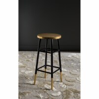 SAFAVIEH Emery Dipped Gold Leaf Bar Stool Black / Gold