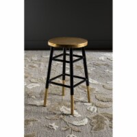SAFAVIEH Emery Dipped Gold Leaf Counter Stool Black / Gold