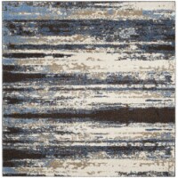 Safavieh RET2138-1165-6SQ Retro Square Rugs, Cream & Blue - 6 x 6 ft.