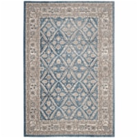Safavieh SOF378C-4 Sofia Power Loomed Rectangle Rug- Blue - Beige- 4 x 5 ft. 7 in.