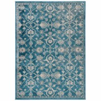 Safavieh SOF386C-4 Sofia Power Loomed Rectangle Rug- Blue - Beige- 4 x 5 ft. 7 in.