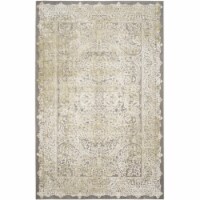 Safavieh PAS404D-6 Passion Power Loomed Rectangle Rug- Grey - Green- 6 ft. 7 in. x 9 ft. 2 in