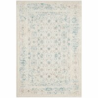 Safavieh PAS405B-4 Passion Power Loomed Rectangle Rug- Turquoise - Ivory- 4 x 5 ft. 7 in.