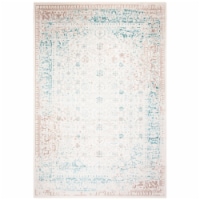 Safavieh PAS405B-8 Passion Power Loomed Rectangle Rug- Turquoise - Ivory- 8 x 11 ft.