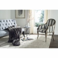 SAFAVIEH Faux Shadow Fox Throw Blanket Dark Grey