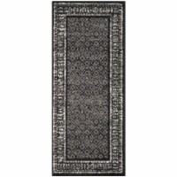 Safavieh ADR110A-26 2 ft. 6 in. x 6 ft. Adirondack Power Loomed Runner Area Rug, Black & Silv