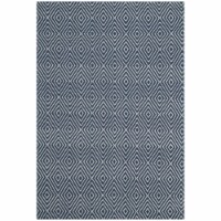 SAFAVIEH Wilton WIL715C Hand-hooked Navy / Ivory Rug 4' x 6'