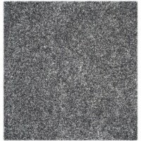 SAFAVIEH Malibu Shag MLS431C Handmade Charcoal Rug 5' square