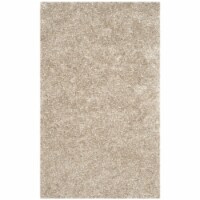 Safavieh MLS431N-3 Sg-Mls-Malibu Shag Rectangle Hand Tufted Rug, Natural - 3 x 5 ft.