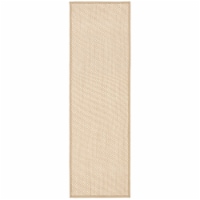 Safavieh NF141B-26 Natural Fiber Runner Rug, Maize & Linen - 2 ft. 6 in. x 6 ft.