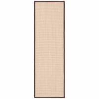 Safavieh NF141C-212 Natural Fiber Runner Rug, Maize & Brown - 2 ft. 6 in. x 12 ft.