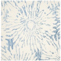 Safavieh BEL129B-5SQ Bella Hand Tufted Square Area Rug, Dark Blue & Ivory - 5 x 5 ft.