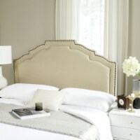 SAFAVIEH Alexia Headboard Brass Nail Head Buckwheat Full