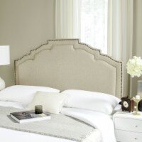 SAFAVIEH Alexia Headboard Brass Nail Head Hemp Full