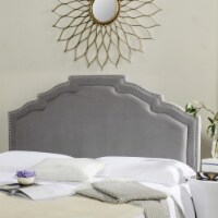 SAFAVIEH Alexia Headboard Brass Nail Head Pewter Twin