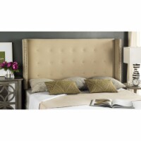 SAFAVIEH Keegan Velvet Tufted Winged Headboard Buckwheat Twin