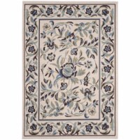 Safavieh VERB011-0614-8 8 x 10 ft. Rectangle Veranda Power Loomed Rug, Cream & Green
