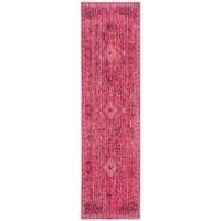 Safavieh VAL103R-28 2 ft. 3 in. x 8 ft. Runner Valencia Power Loomed Rug, Red & Red