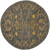 SAFAVIEH Bella BEL671A Handmade Blue Grey / Gold Rug 5' round